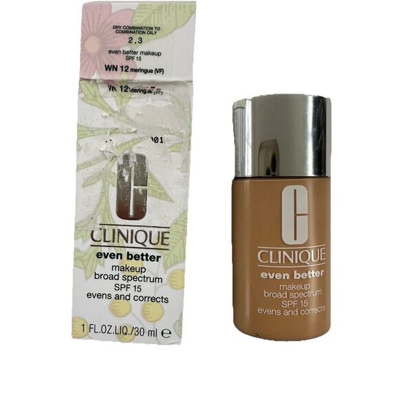 Clinique Even Better Clinical Serum Foundation SPF 15 NEW IN BOX WN 12 Meringue - Picture 4 of 6